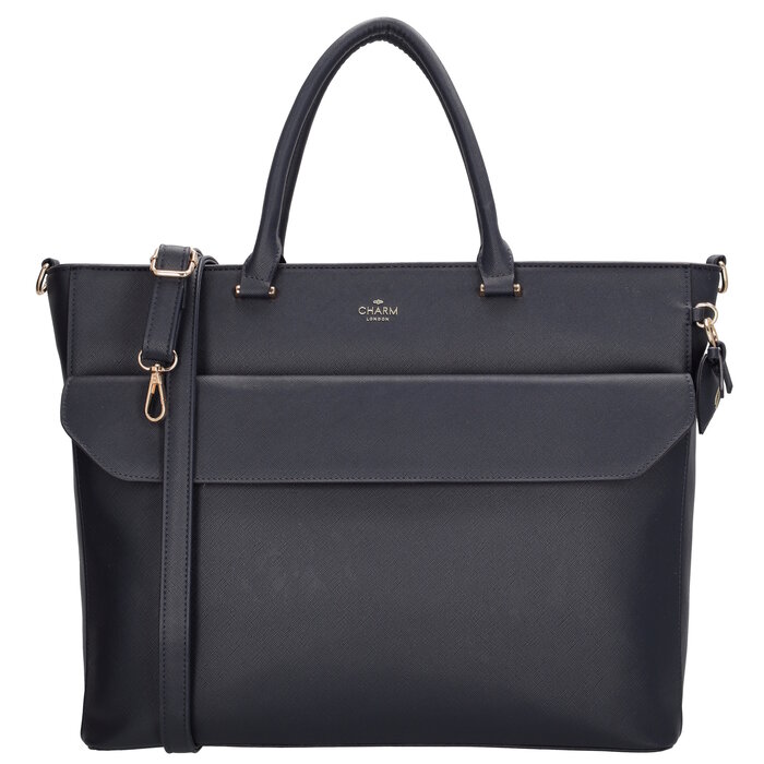 Charm London Charm London Cambridge Laptoptas 15,6 inch navy