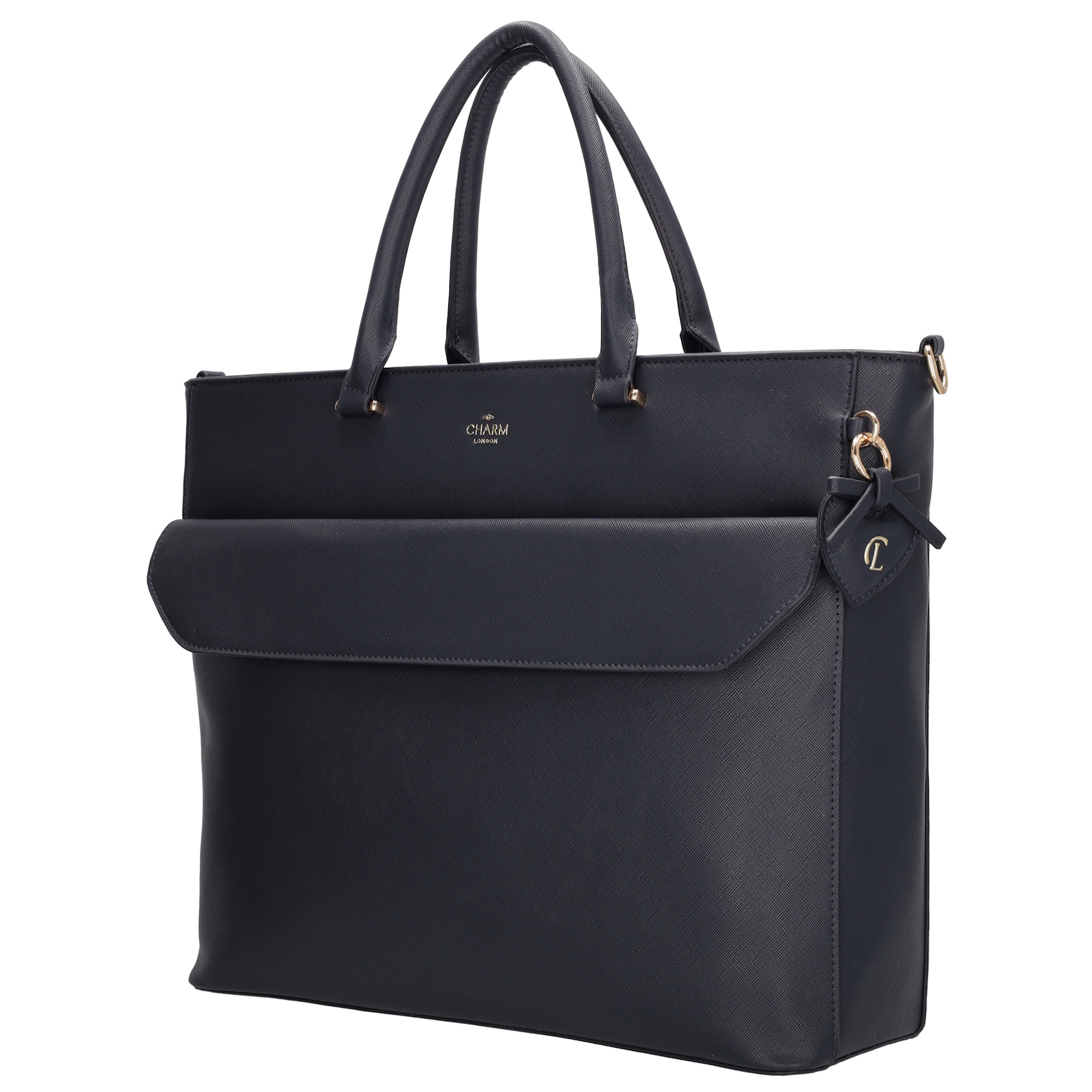 Charm London Charm London Cambridge Laptoptas 15,6 inch navy