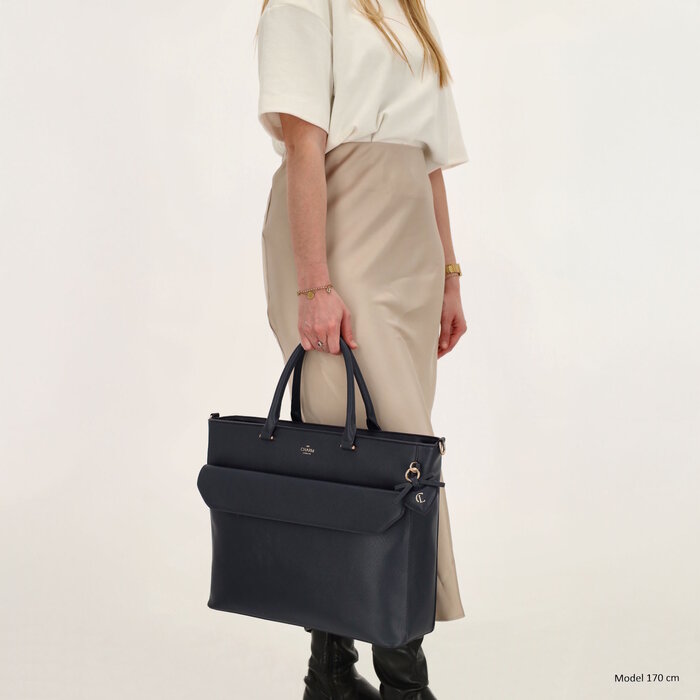 Charm London Charm London Cambridge Laptoptas 15,6 inch navy