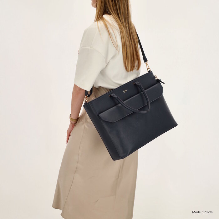 Charm London Charm London Cambridge Laptoptas 15,6 inch navy