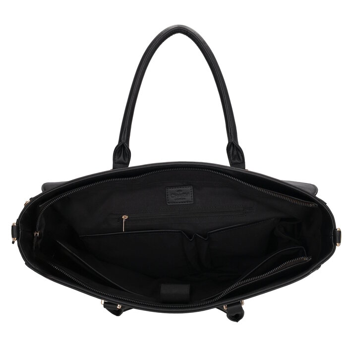 Charm London Charm London Cambridge Laptoptas 15,6 inch zwart