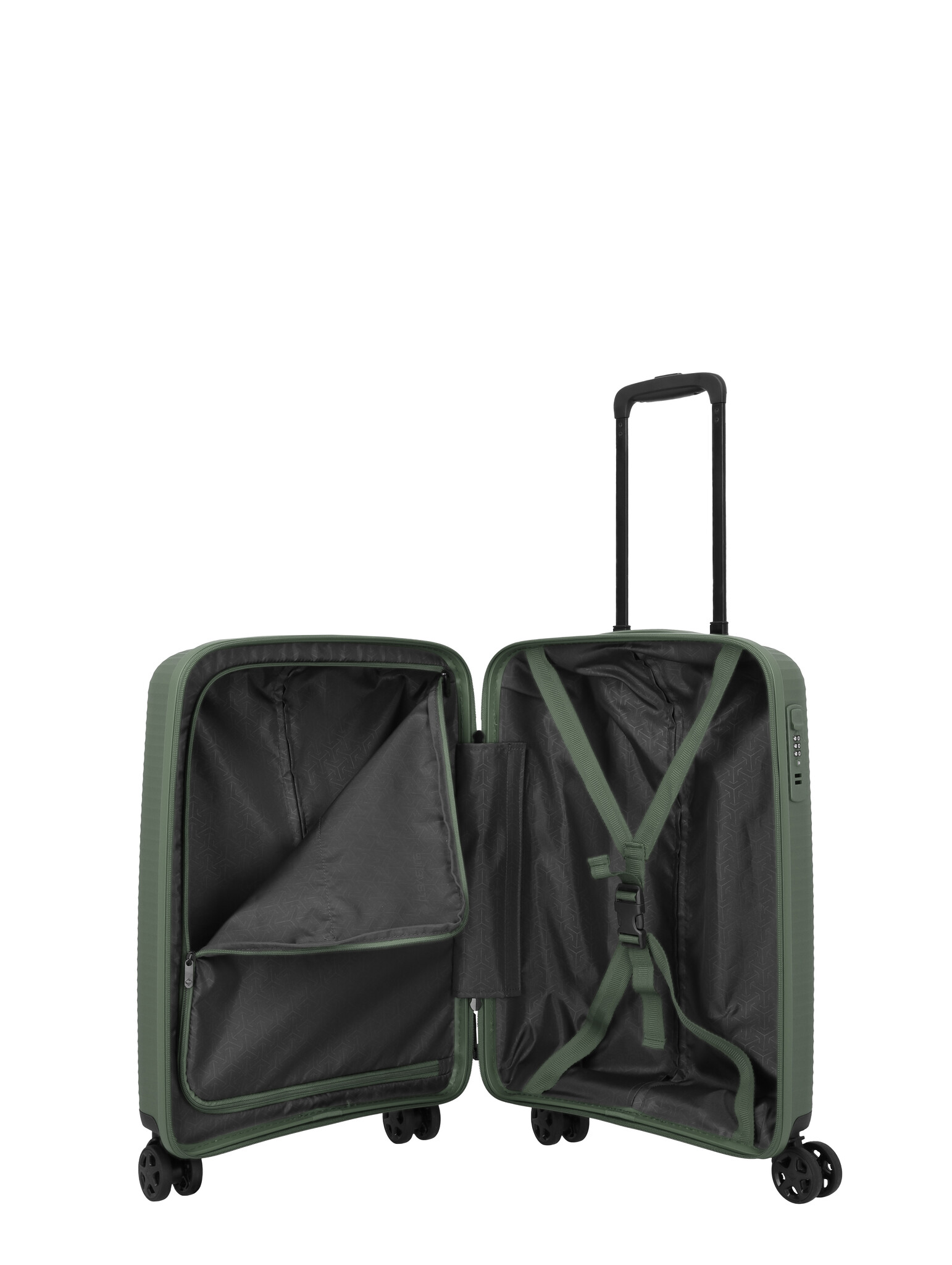 Travelite Travelite Air Stripe Small handbagage trolley 39x55x20cm groen