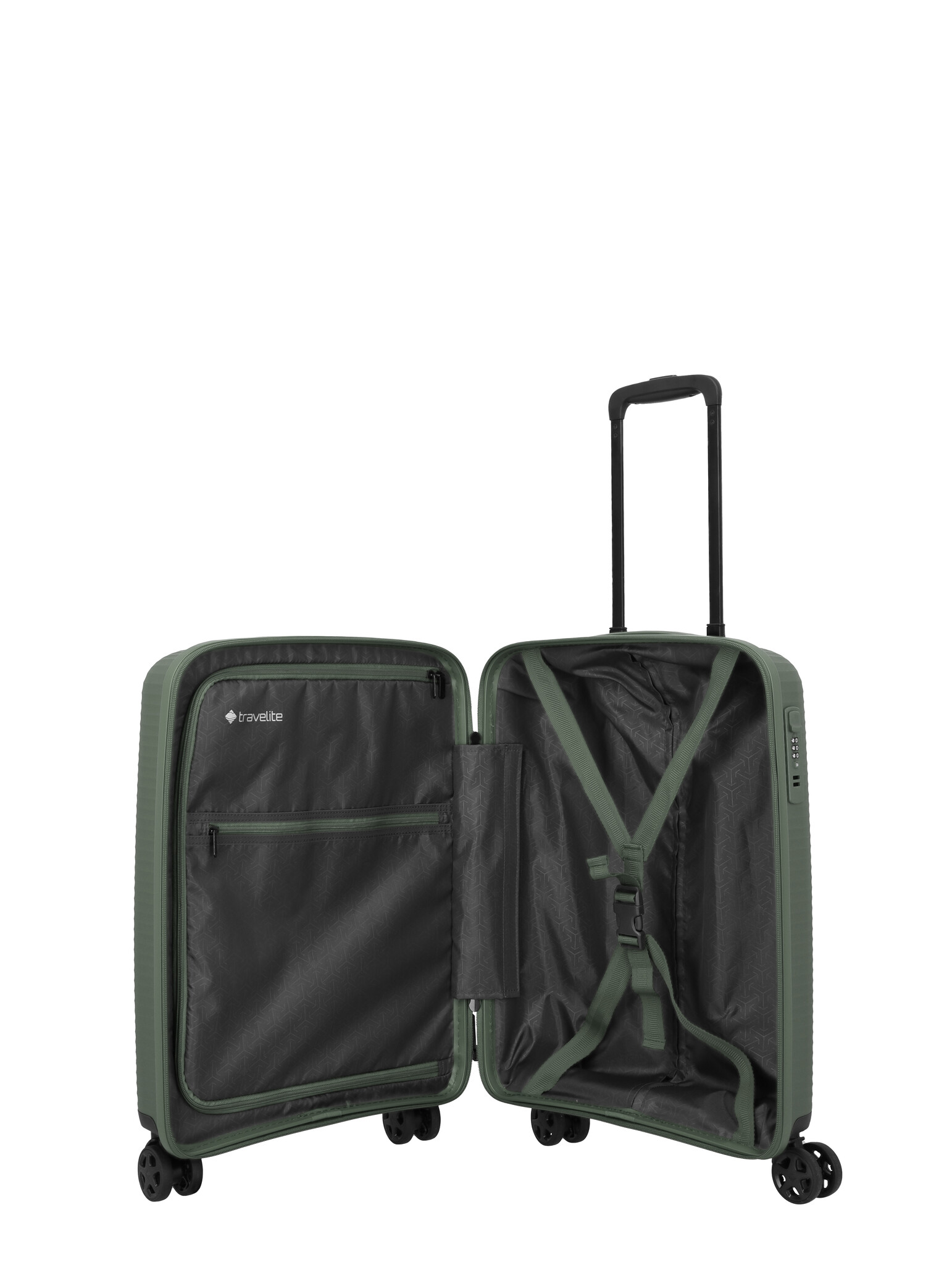 Travelite Travelite Air Stripe Small handbagage trolley 39x55x20cm groen