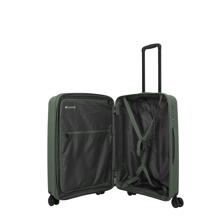 Travelite Travelite Air Stripe Medium EXP.  75-86L-3.5kg groen