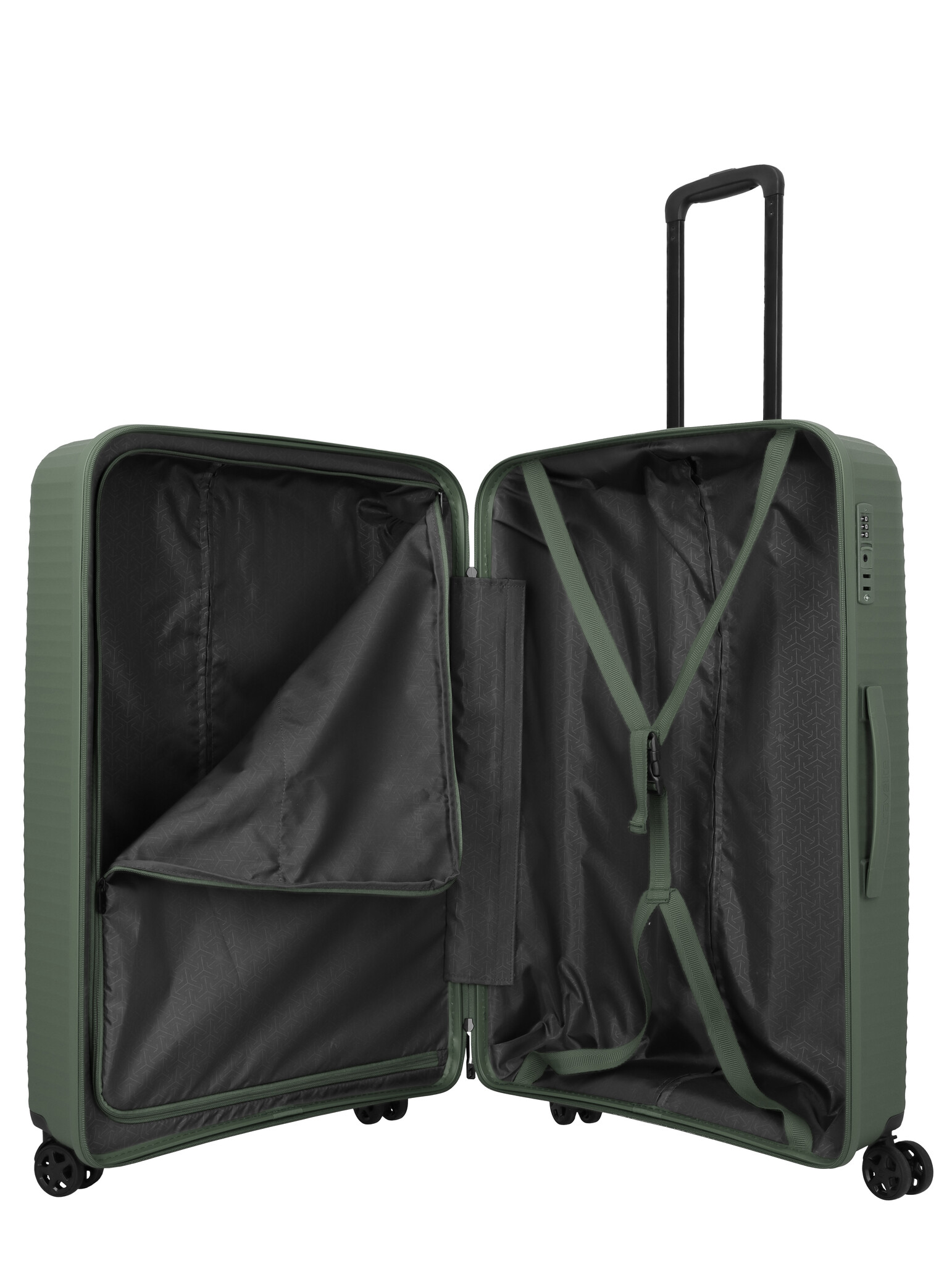 Travelite Travelite Air Stripe Large 4w trolley 104L-3.9kg groen
