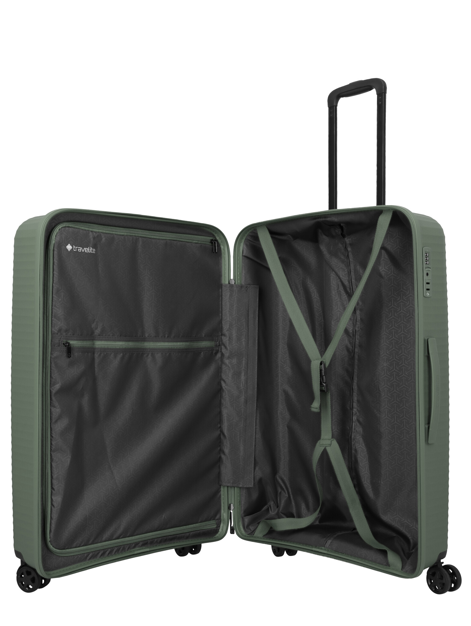 Travelite Travelite Air Stripe Large 4w trolley 104L-3.9kg groen