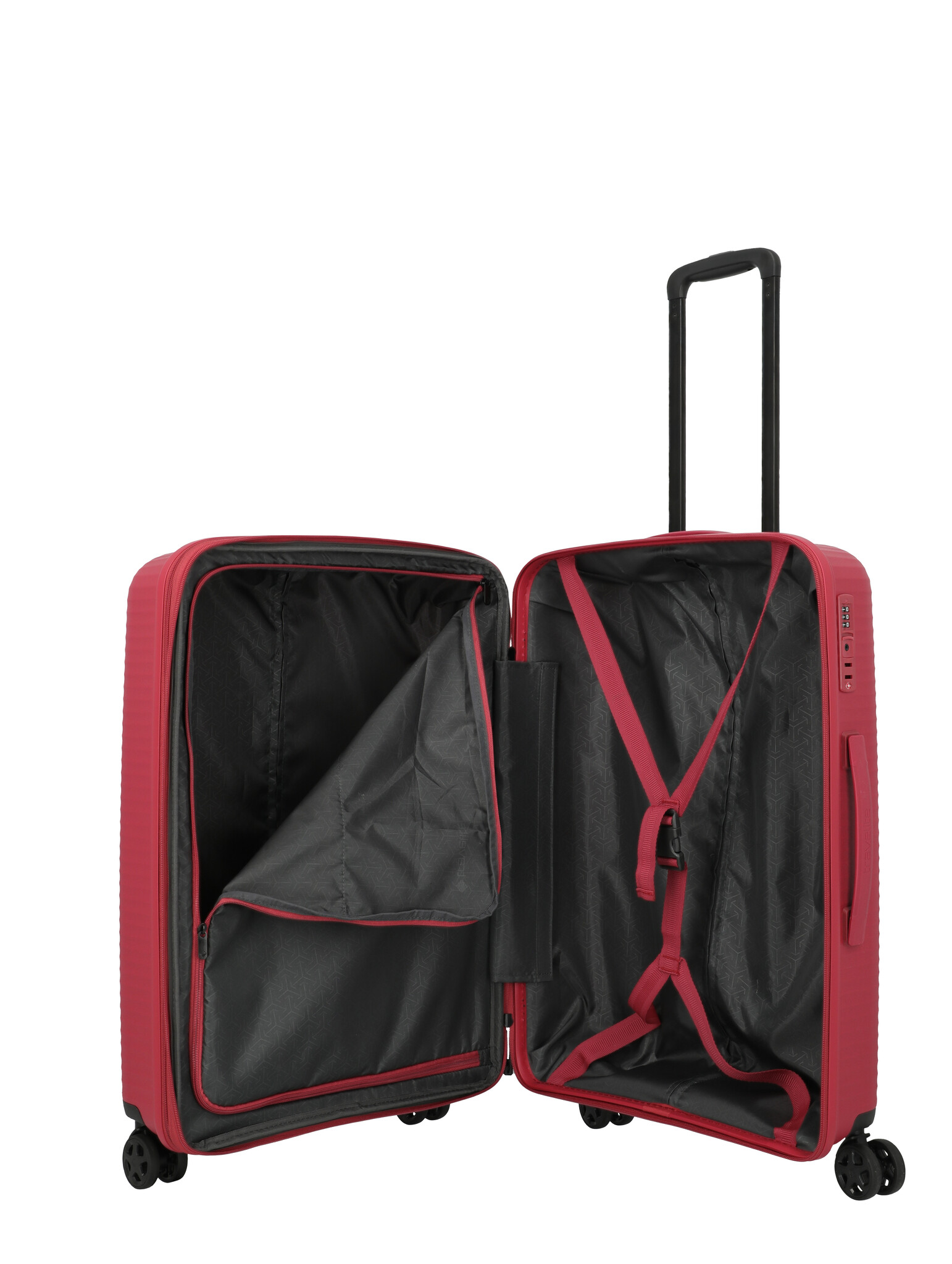Travelite Travelite Air Stripe Medium EXP.  75-86L-3.5kg rood