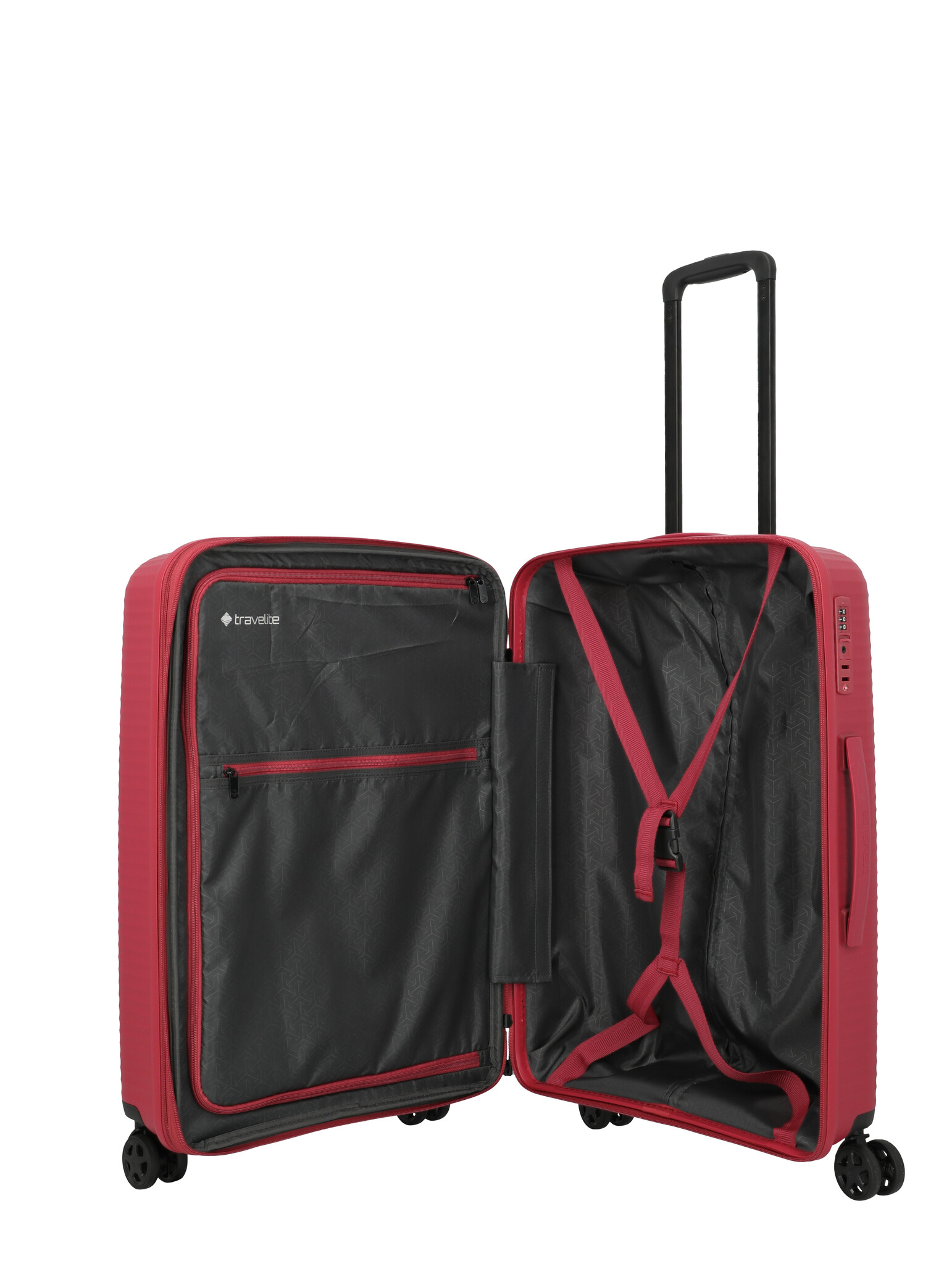 Travelite Travelite Air Stripe Medium EXP.  75-86L-3.5kg rood