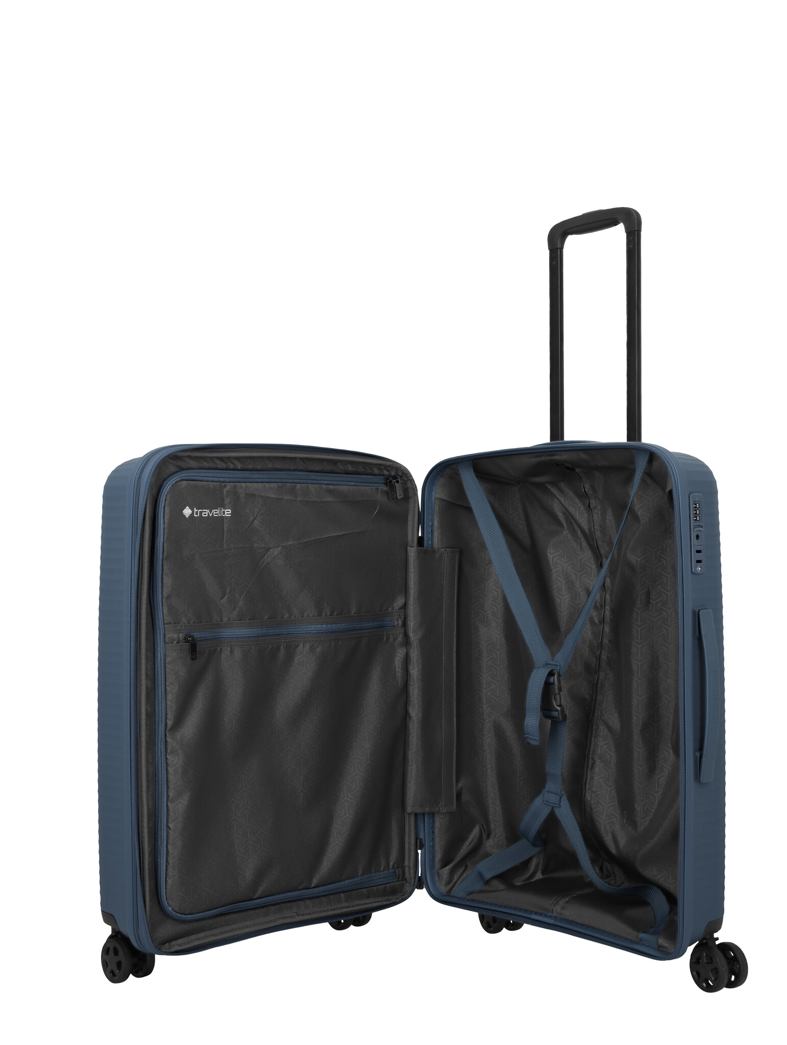 Travelite Travelite Air Stripe Medium EXP.  75-86L-3.5kg blauw