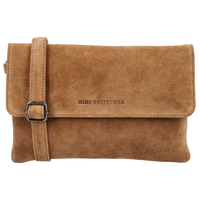 Hide&Stiches Hide & Stitches Brazos enveloppe-tas camel