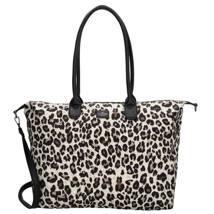 Charm London Charm london Buckingham laptoptas 15,6 inch leopard beige