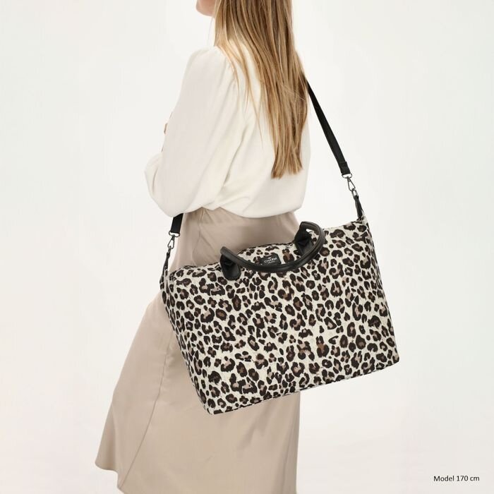 Charm London Charm london Buckingham laptoptas 15,6 inch leopard beige