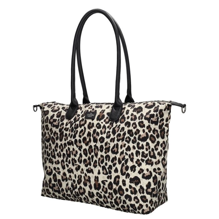 Charm London Charm london Buckingham laptoptas 15,6 inch leopard beige