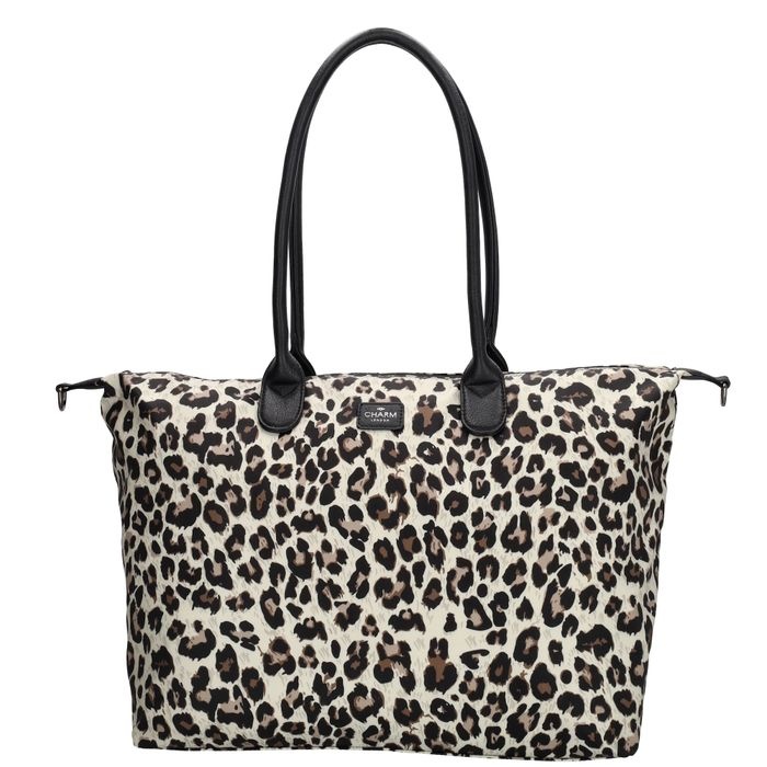 Charm London Charm london Buckingham laptoptas 15,6 inch leopard beige