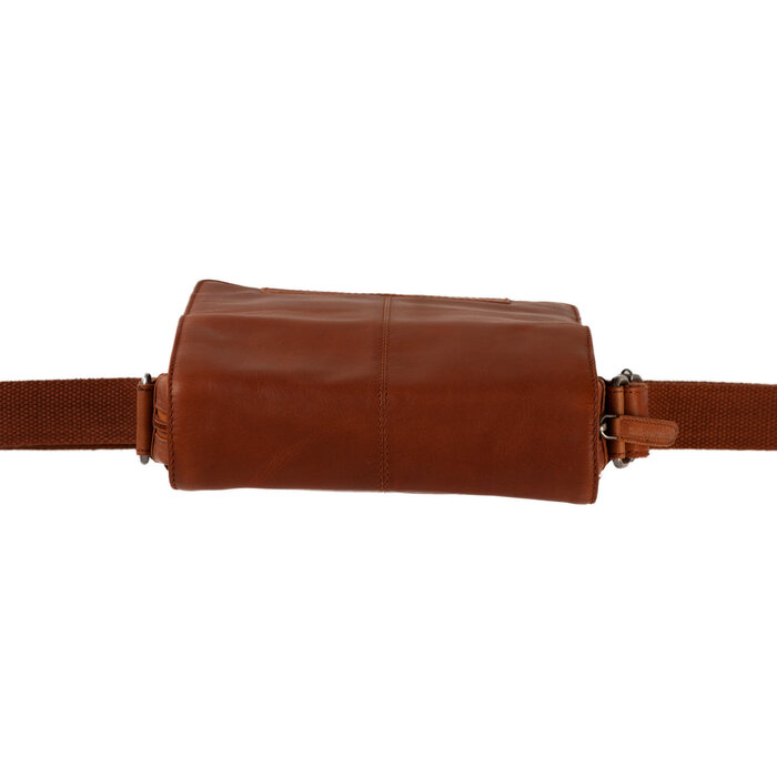 Chesterfield Chesterfield Remy leren schoudertas cognac