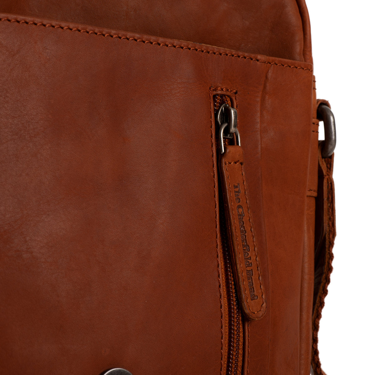 Chesterfield Chesterfield Remy leren schoudertas cognac