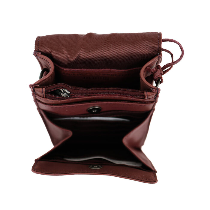 Bear Design Bear Design Robbie 2.0 telefoon-schoudertasje bordeaux