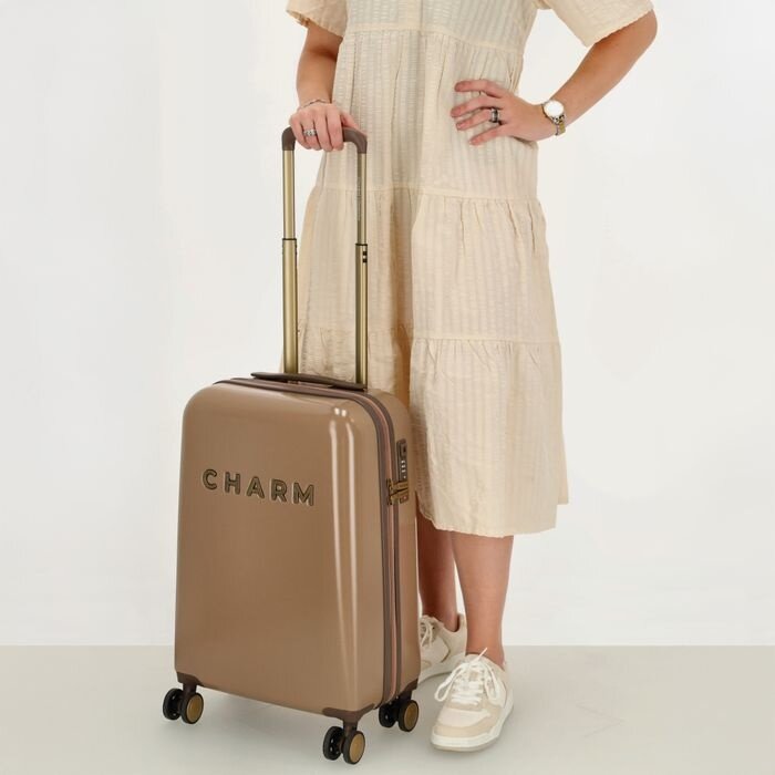 Charm London Charm London Capetown 55x35x20 cm handbagage-koffer taupe