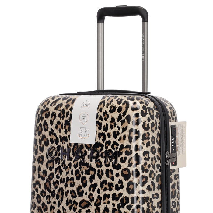 Charm London Charm London Capetown 55x35x20 cm handbagage-koffer luipaard