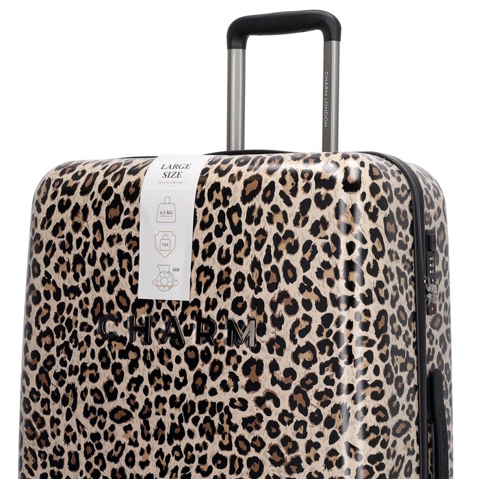 Charm London Charm London Capetown 76cm-94L reiskoffer luipaard