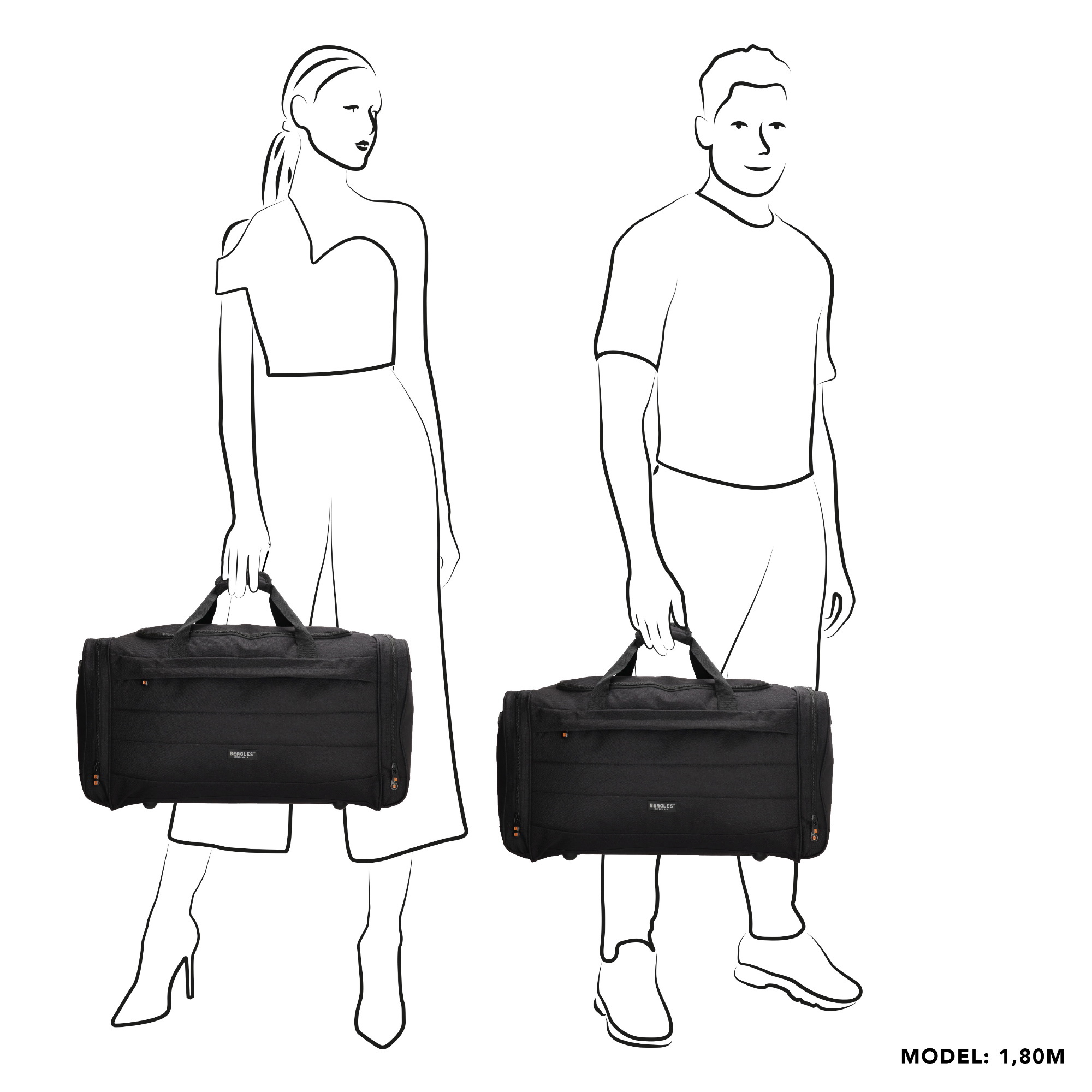 Beagles Beagles Originals 65 cm - 62 L zwart