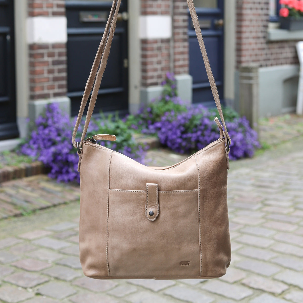 Bear Design Sophia leren schoudertas zwart