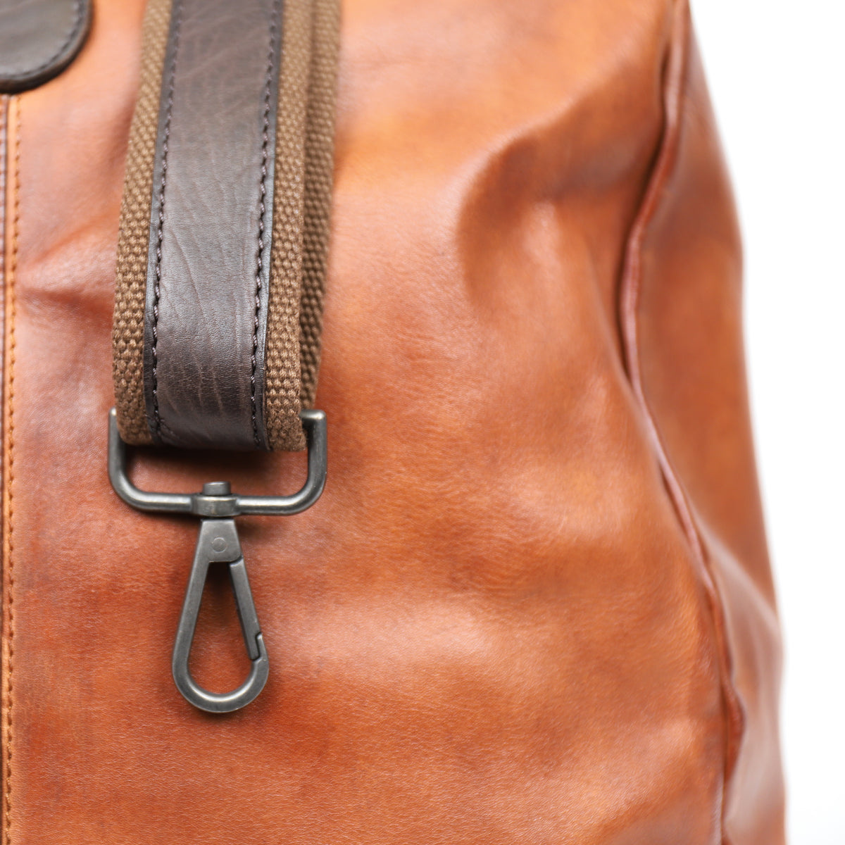 Bear Design Lucien leren reis-weekendtas cognac/bruin