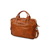 Bear Design Cow Lavato Leren Laptoptas 17 inch cognac
