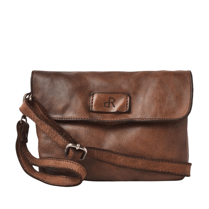 De Rooy Amsterdam Capri overslag-schoudertas chestnut