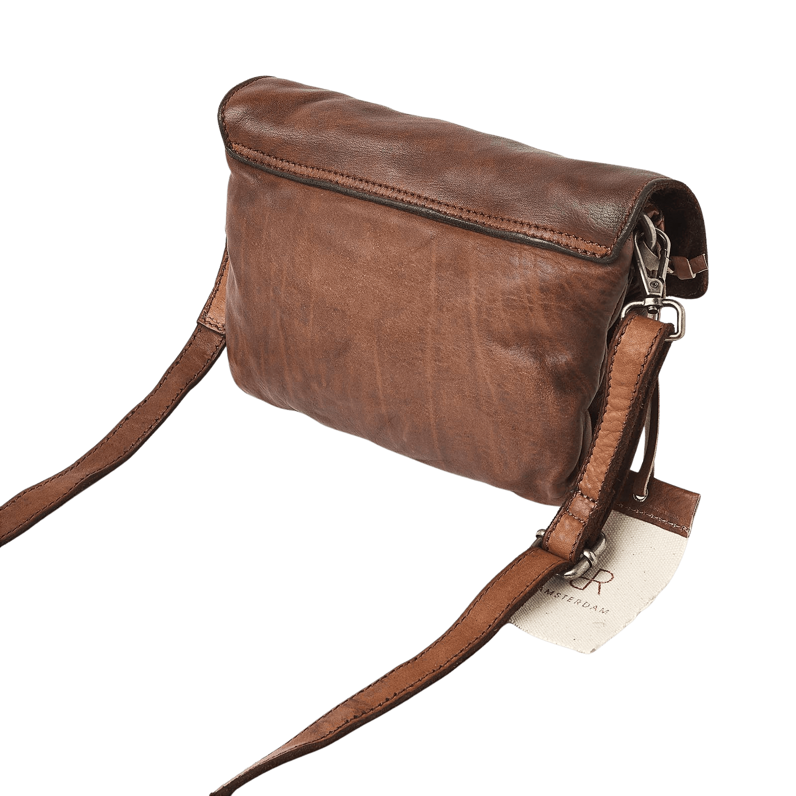 De Rooy Amsterdam Capri overslag-schoudertas chestnut