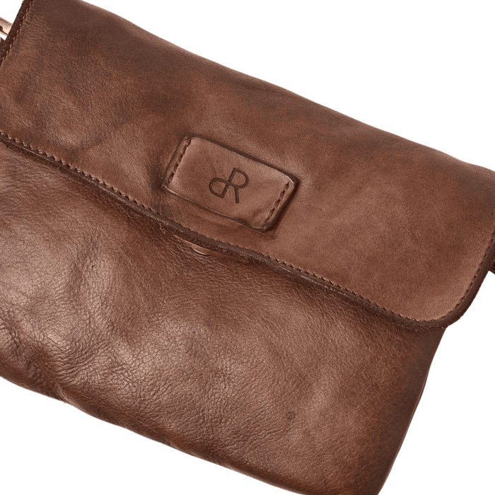De Rooy Amsterdam Capri overslag-schoudertas chestnut