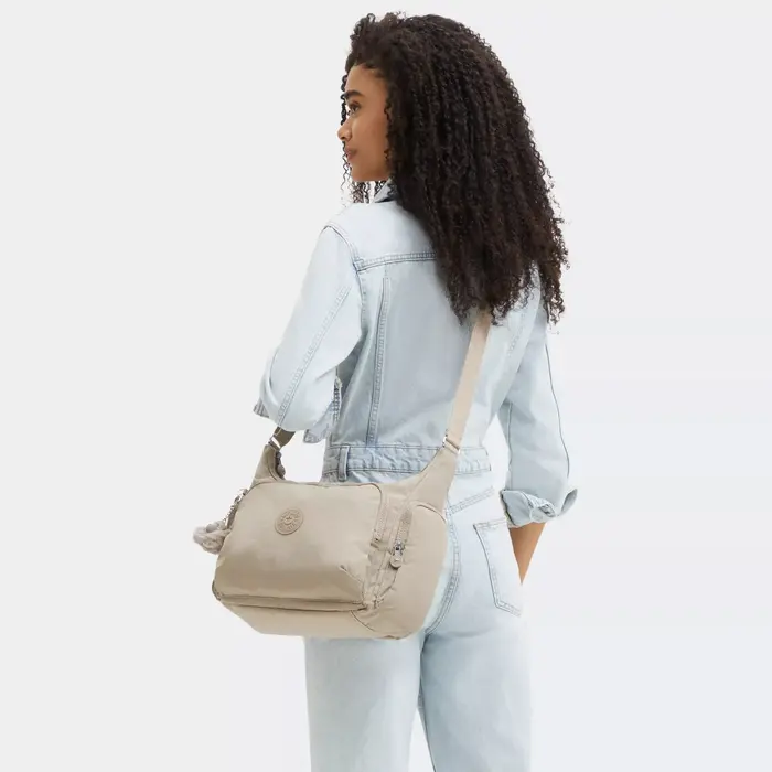 Kipling Gabb schoudertas Signature Beige Embossed (prints)