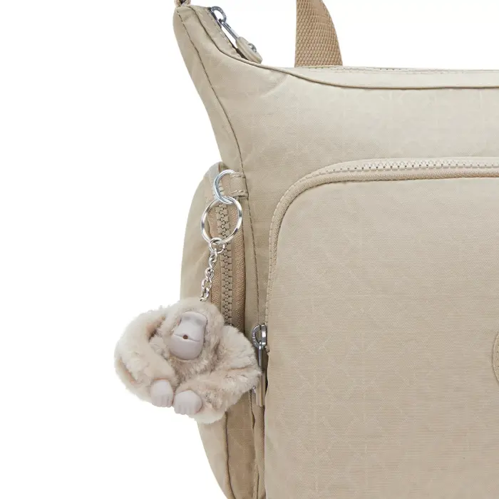 Kipling Gabb schoudertas Signature Beige Embossed (prints)