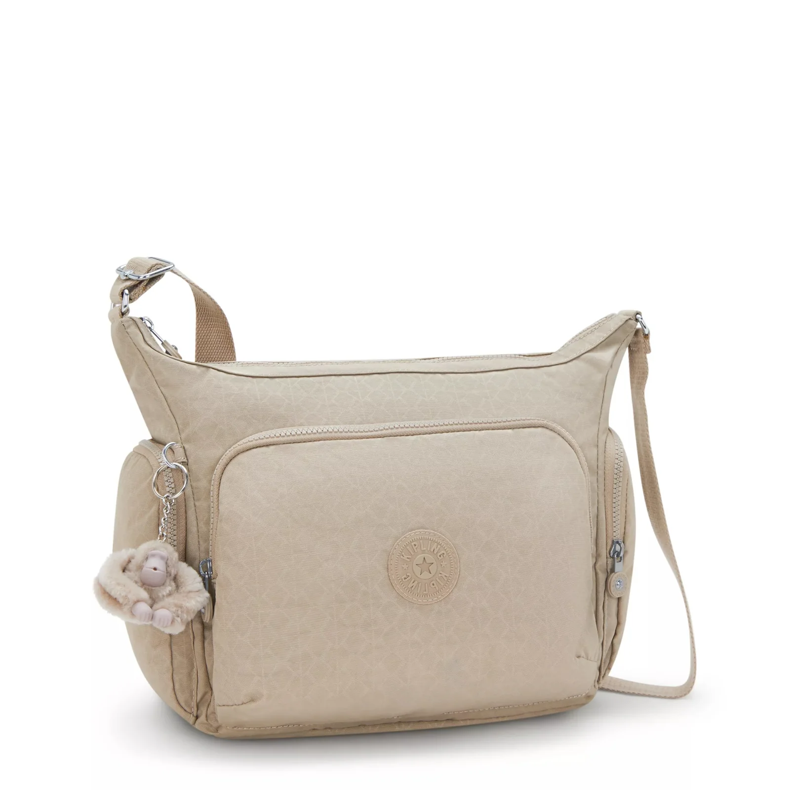 Kipling Gabb schoudertas Signature Beige Embossed (prints)