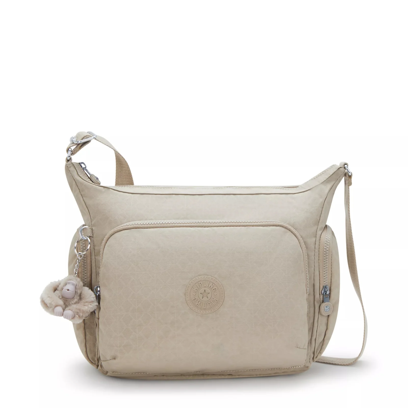 Kipling Gabb schoudertas Signature Beige Embossed (prints)