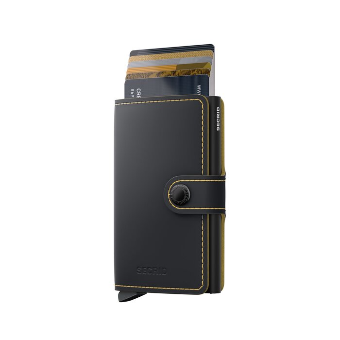 Secrid Miniwallet Matte black & ochre