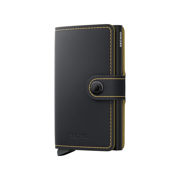 Secrid Miniwallet Matte black & ochre