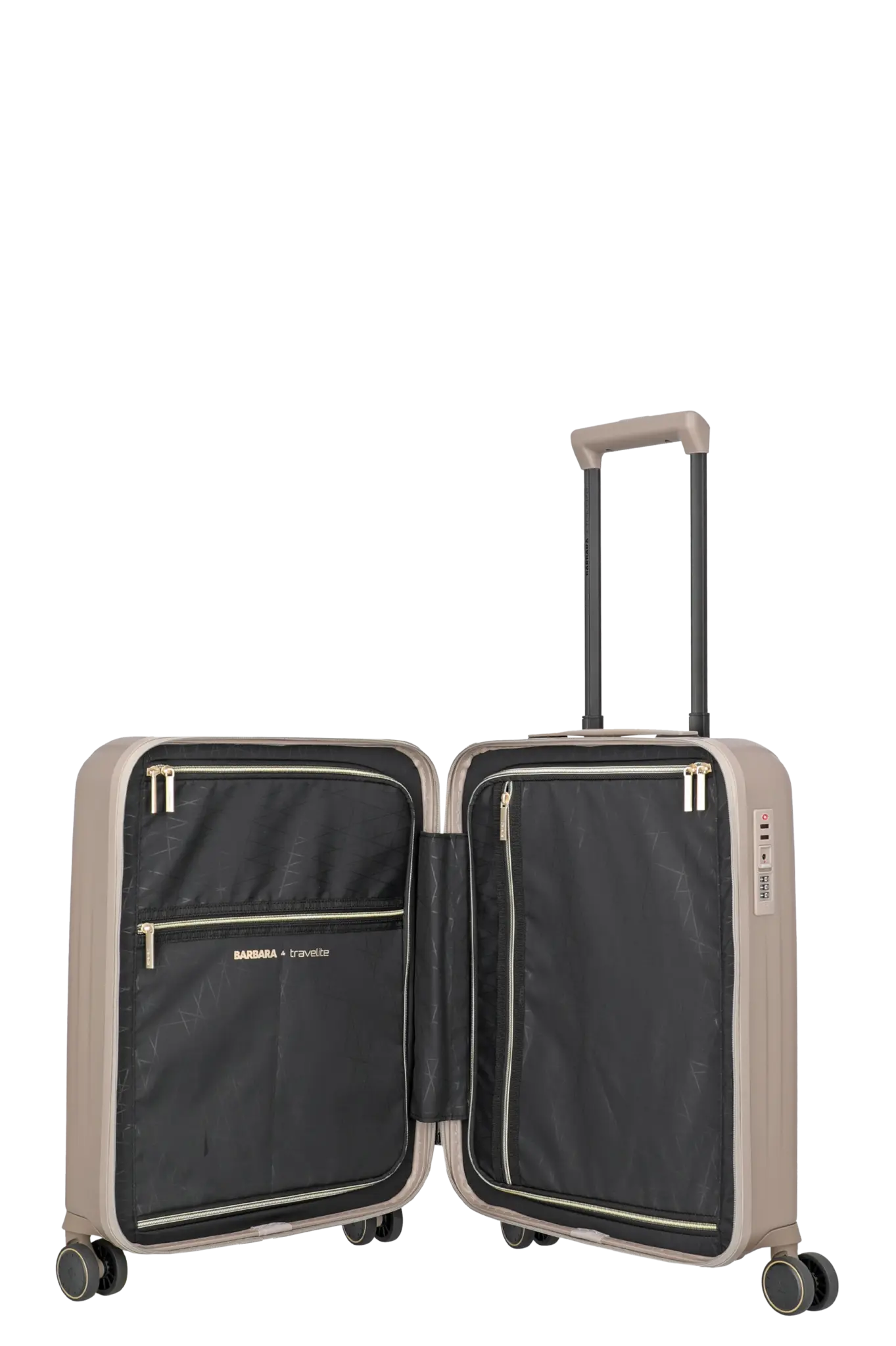 Travelite Travelite Barbara Novelty S 38L 4w handbagage-trolley satin nude