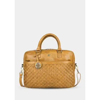 Bellicci Presley 14" tablet-dames aktetas mosterd