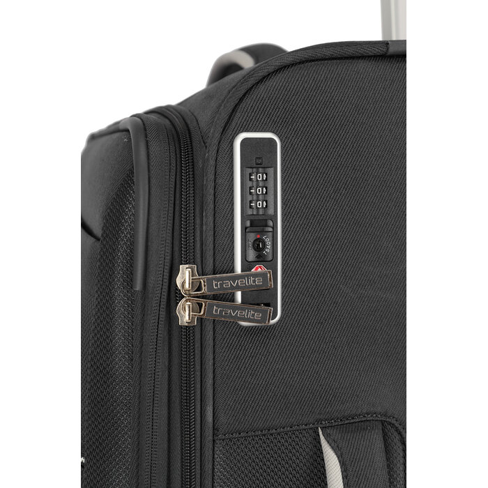 Travelite Miigo 4-wiel trolley M-67cm -66L zwart