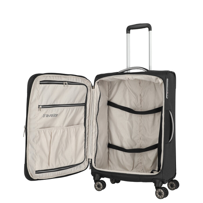 Travelite Miigo 4-wiel trolley M-67cm -66L zwart