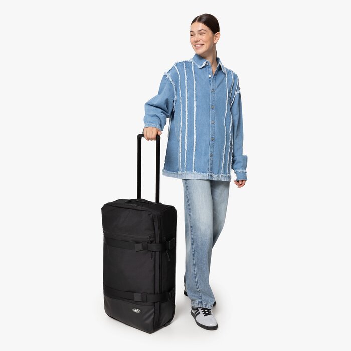 Eastpak Icon Travel'r M cabin luggage trolley on black