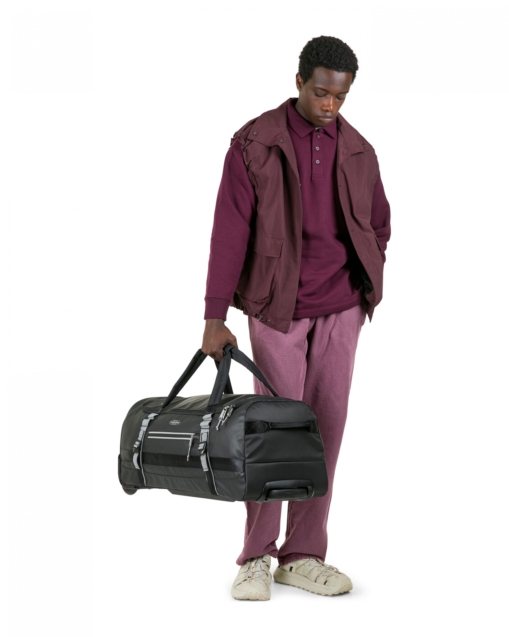 Eastpak Duffel Pack Wheel M 60L reistas op wielen tarp black