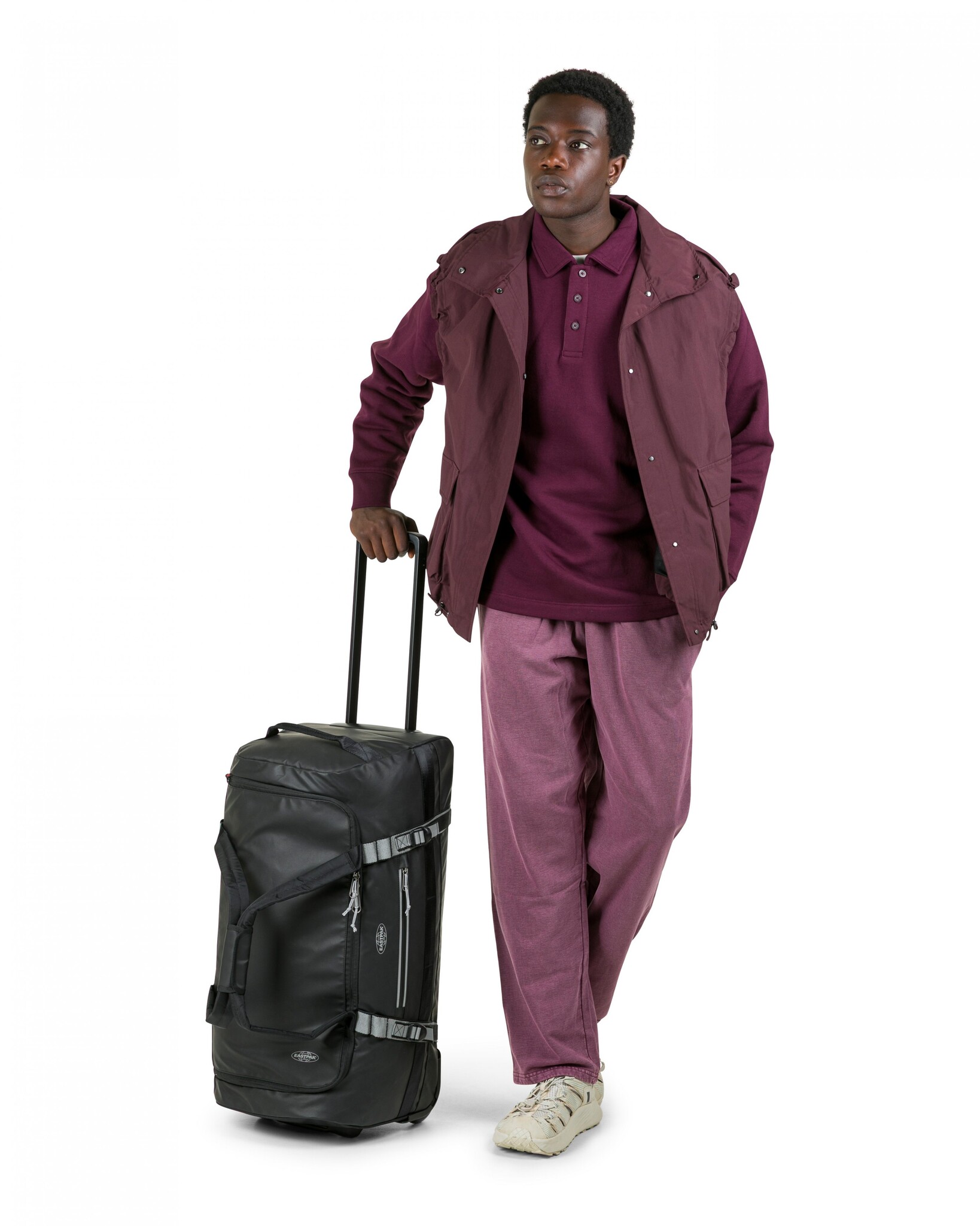 Eastpak Duffel Pack Wheel M 60L reistas op wielen tarp black