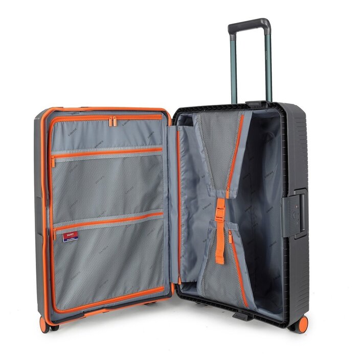 Decent Decent Smart 67cm-73L 4-wiel reiskoffer antraciet