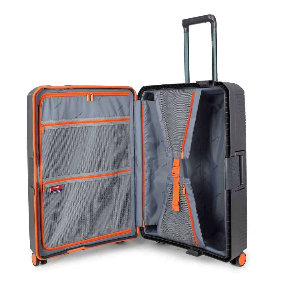 Decent Decent Smart 67cm-73L 4-wiel reiskoffer antraciet