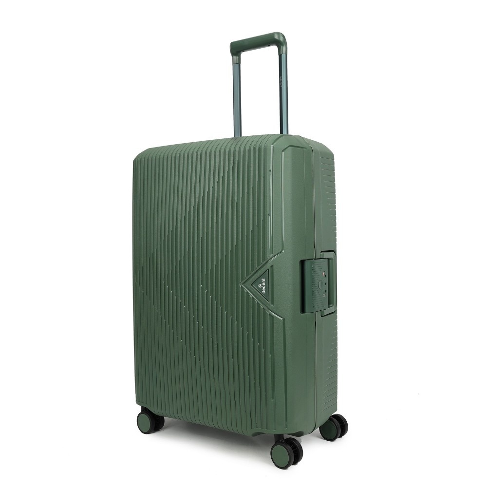 Decent Decent Smart 67cm-73L 4-wiel reiskoffer olijf groen