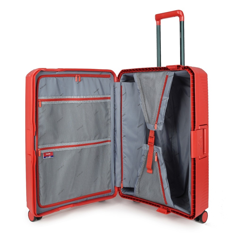 Decent Decent Smart 67cm-73L 4-wiel reiskoffer rood