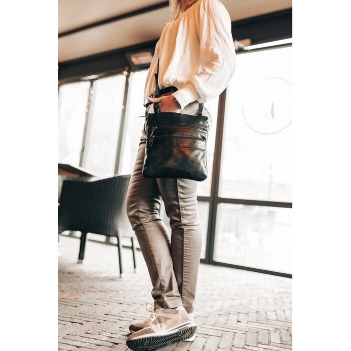 BAG2BAG Zarko crossbody-schoudertas zwart