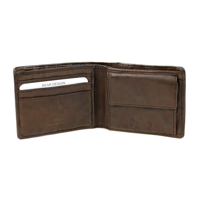 Bear Design Fabian 3cc billfold bruin